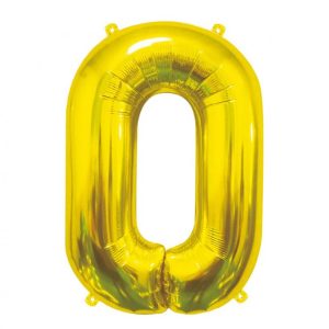 Balon foliowy B&C Cyfra 0, złota, 85 cm