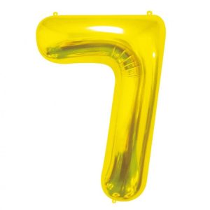 Balon foliowy B&C Cyfra 7, złota, 85 cm