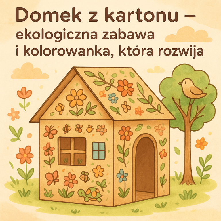 Domek z kartonu – ekologiczna zabawa i kolorowanka, która rozwija