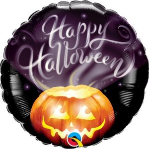 Balon foliowy 18" QL RND " Happy Halloween" (dynia)