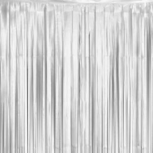 Kurtyna matowa B&C srebrna, 100x200 cm