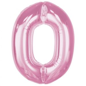 Balon foliowy Smart, cyfra, j. różowa, 92 cm