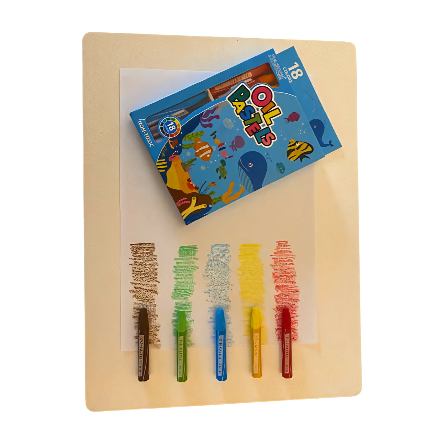 Kredki pasteli olejnych Oil Pastels - 18 wyraziste kolory różne kolory - obrazek 2