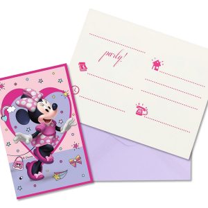 Zaproszenia z kopertami Minnie Junior, 6 szt.