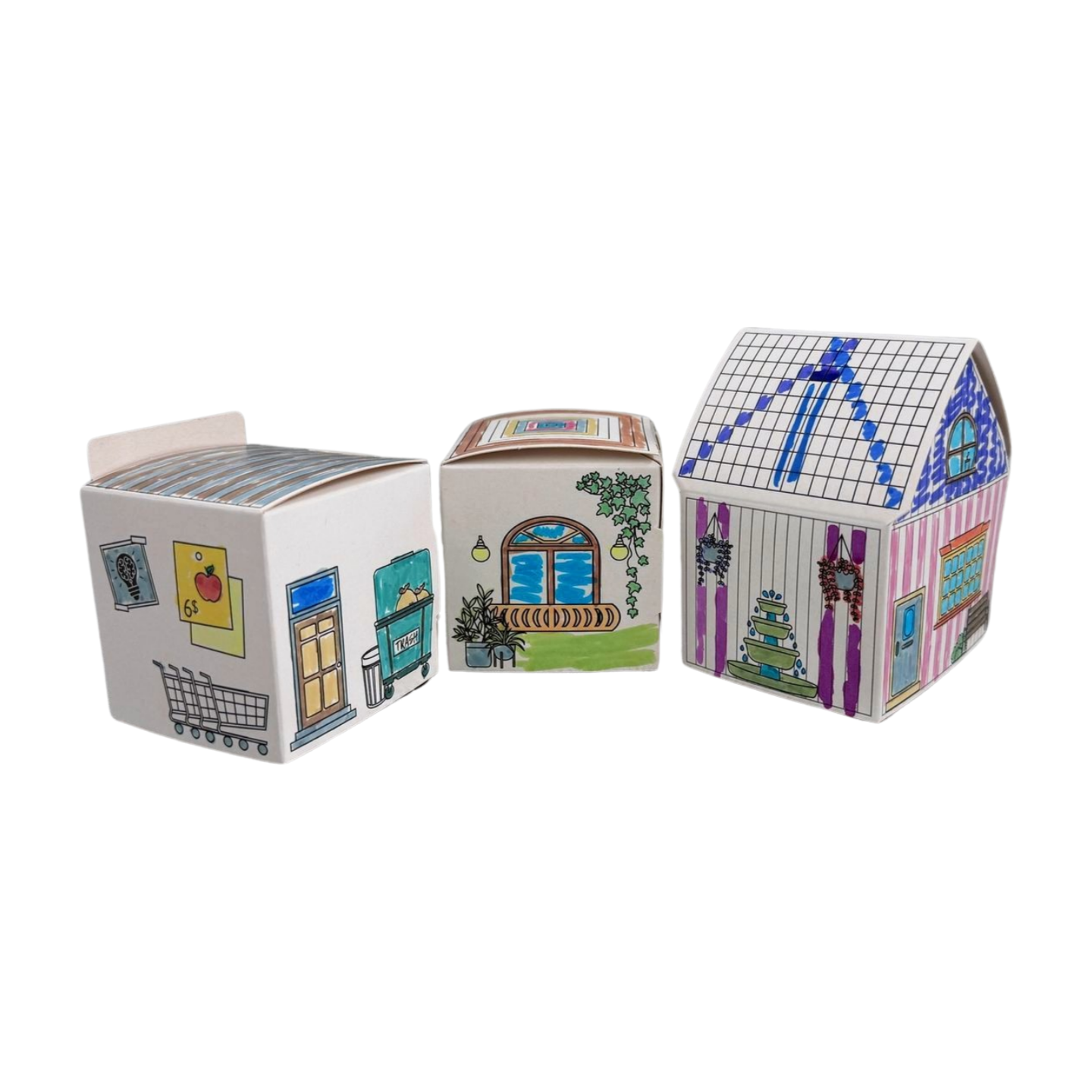 Zestaw Artystyczny Kolorowanka 3D Miasto, Domek, kreatywna zabawka - obrazek 3