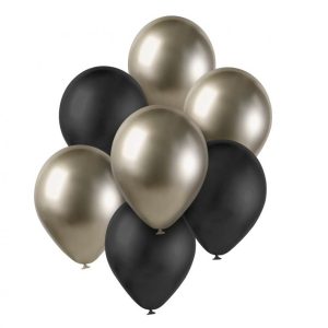 Bukiet balonowy B&C prosecco-czarny, 7 szt.