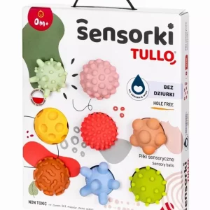 Piłeczki sensoryczne Sensorki 8 szt. Bez dziurki. Pastelowe