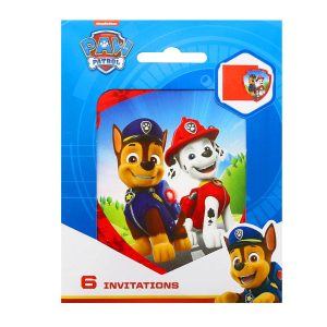 Zaproszenia z kopertami Paw Patrol Rescue Heroes, 6 szt.(papier FSC)