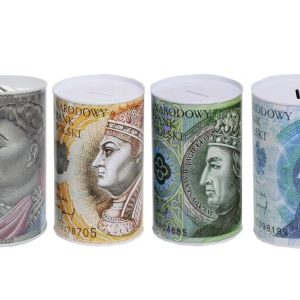 SKARBONKA METALOWA PUSZKA NA PIENIĄDZE MAŁA