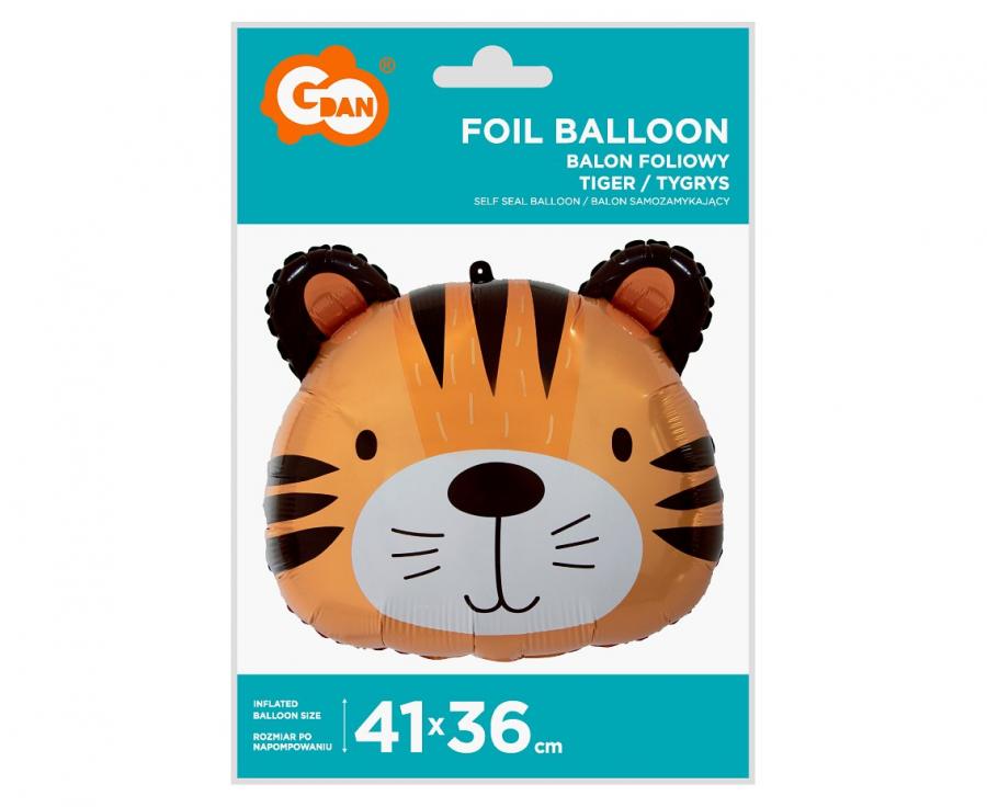 Balon foliowy Tygrys, 41x36 cm (głowa) - obrazek 3