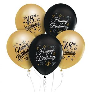 Balon Beauty&Charm 18, złote i czarne 12