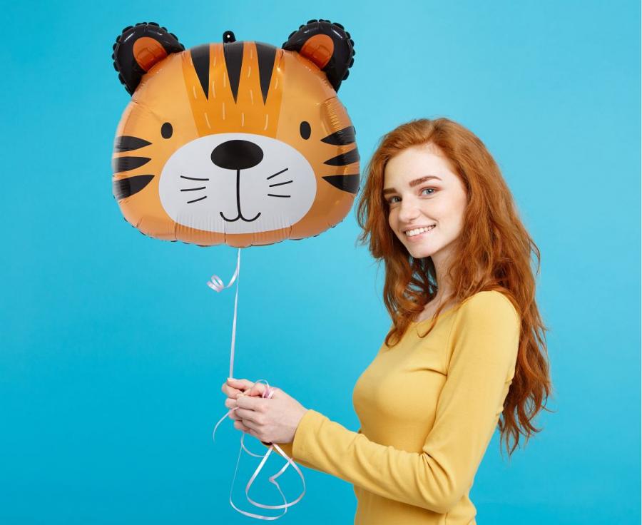 Balon foliowy Tygrys, 41x36 cm (głowa) - obrazek 2
