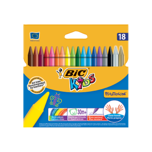 Kredki świecowe Bic Kids Plastidecor - 18 kolorów