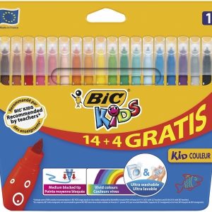 Flamastry Bic Kids Kid Couleur 18 kolory
