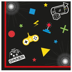 CZAPECZKI URODZINOWE papierowe kolorowe GAMING