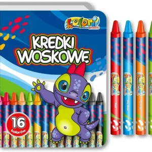 Kredki woskowe Premium Kolori Dino 16 kolorów